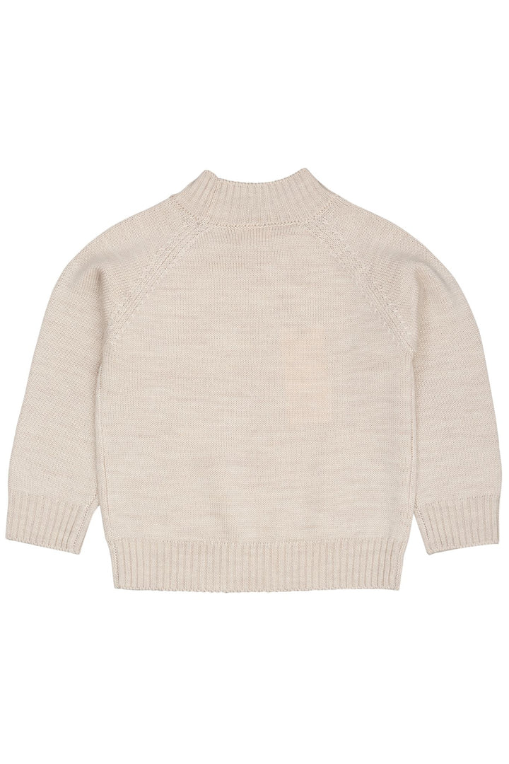 PULL OVER W TURTLE NECK - PALE CREAM MEL.