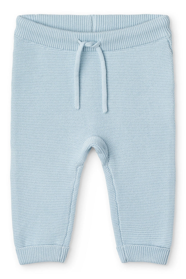 Cotton Knitted baby pants - DUSTY BLUE