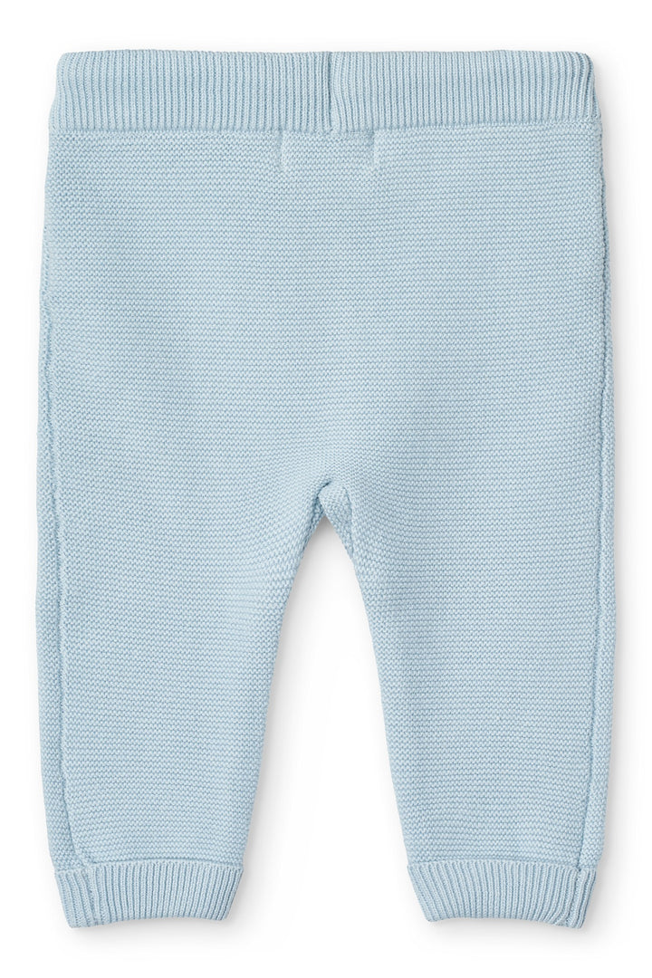 Cotton Knitted baby pants - DUSTY BLUE