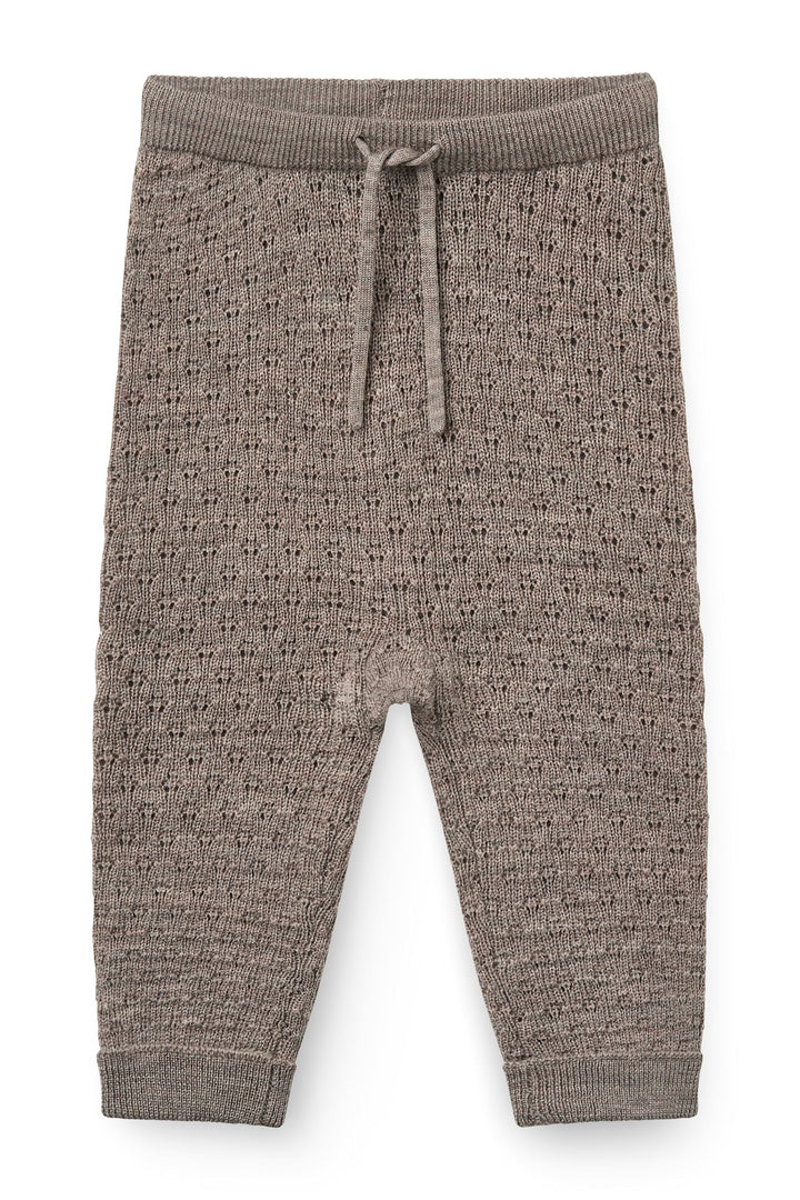 Merino Pattern Baby Leggings - NATURAL MELANGE