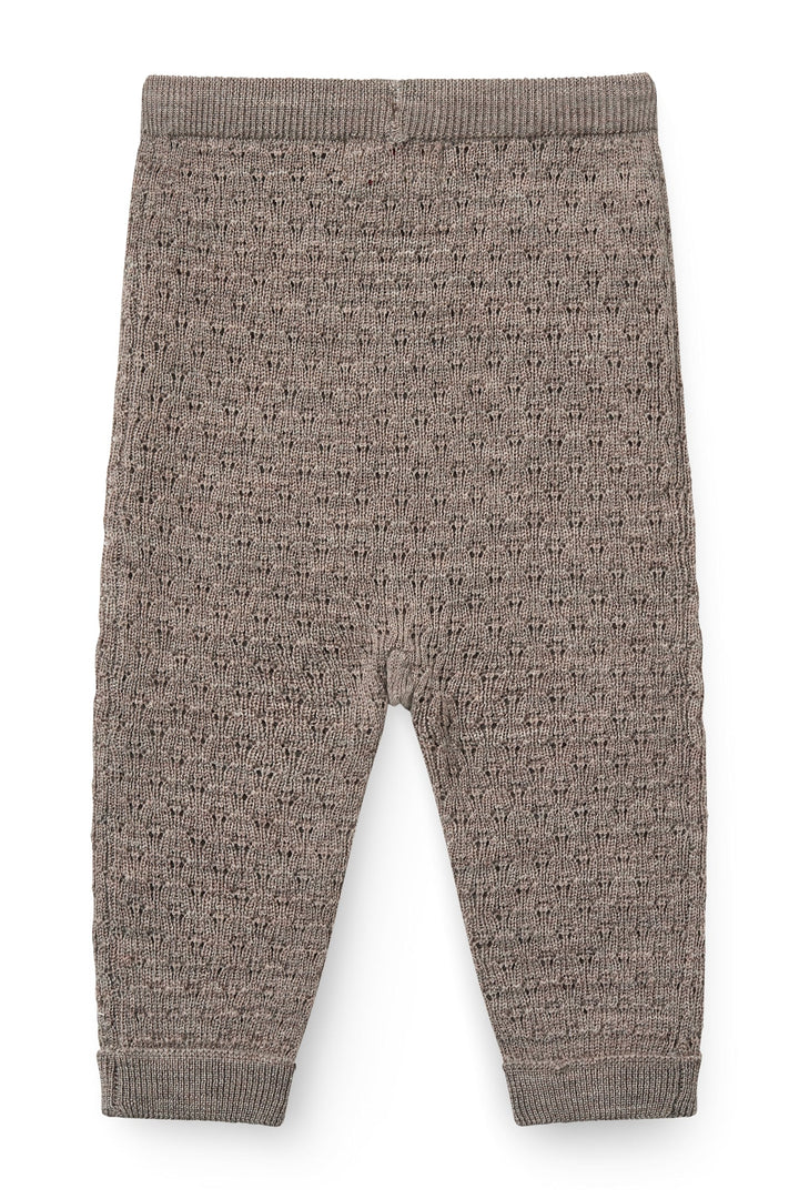 Merino Pattern Baby Leggings - NATURAL MELANGE