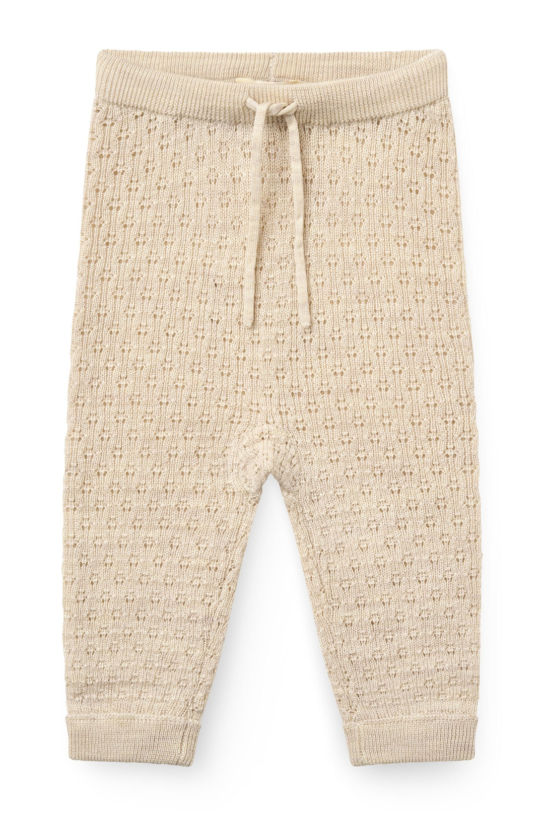 Merino Pattern Baby Leggings - PALE CREAM MELANGE