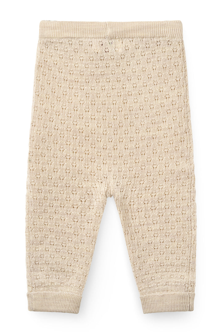 Merino Pattern Baby Leggings - PALE CREAM MELANGE