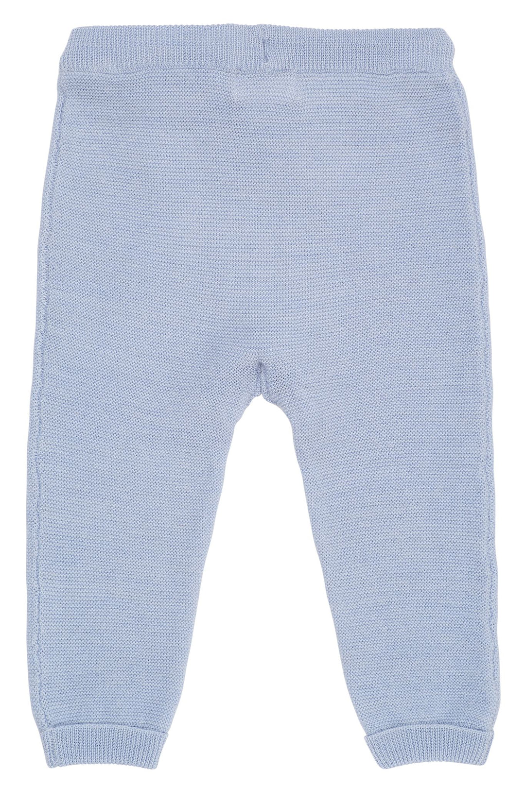 MERINO BABY LEGGINGS IN GARTER STITCH - DUSTY BLUE