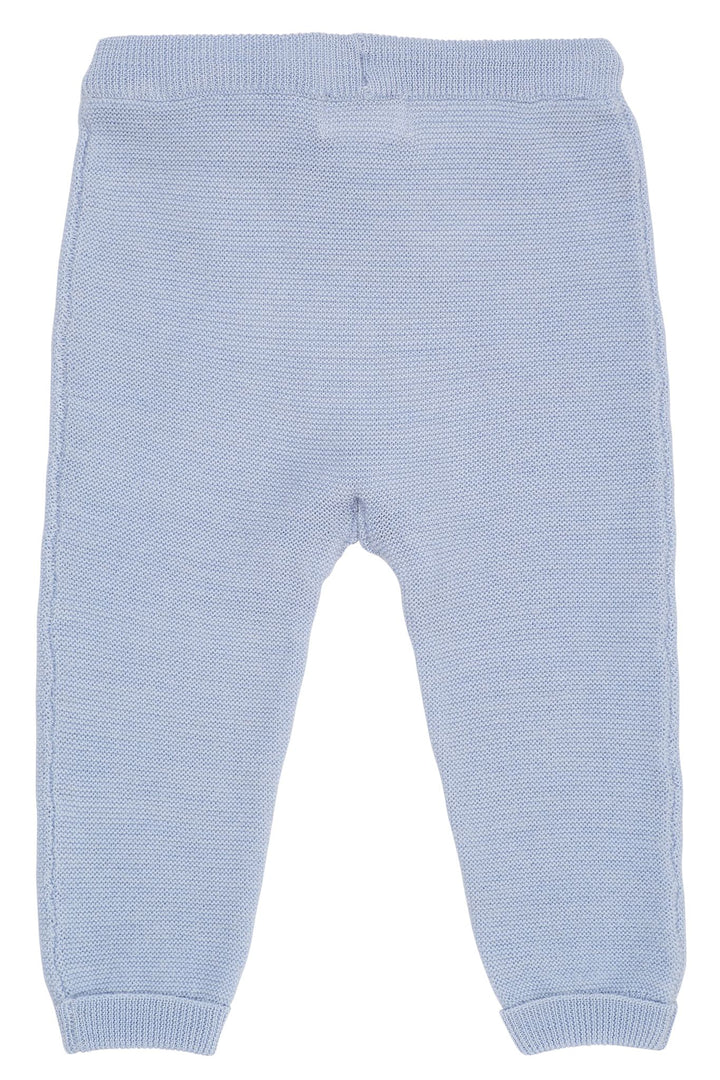MERINO BABY LEGGINGS IN GARTER STITCH - DUSTY BLUE