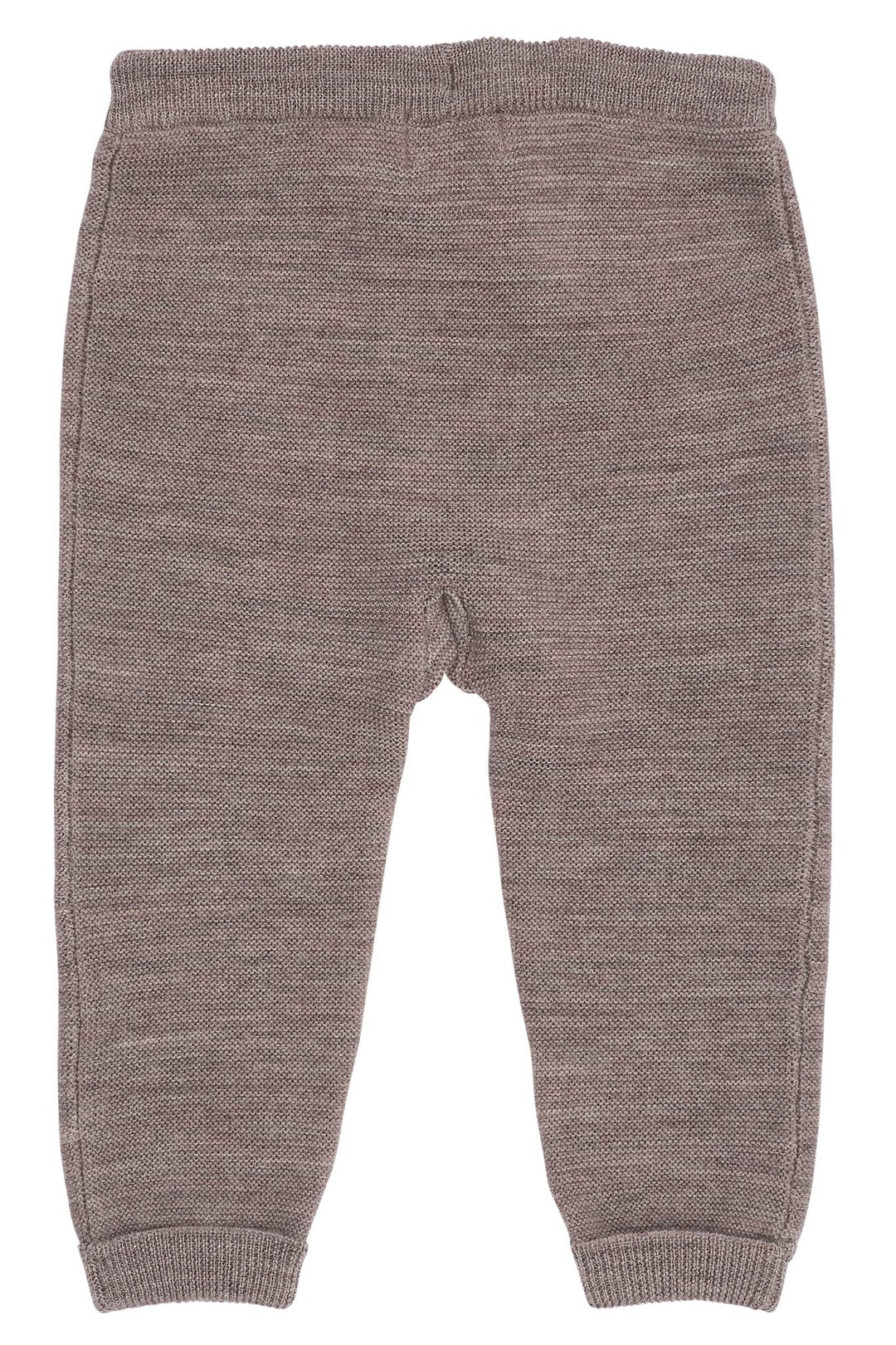 MERINO BABY LEGGINGS IN GARTER STITCH - NATURAL MEL