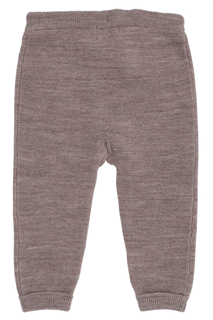 MERINO BABY LEGGINGS IN GARTER STITCH - NATURAL MEL