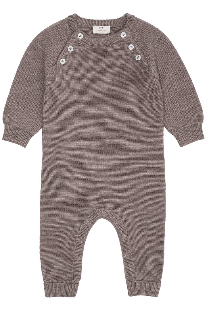 MERINO BABY FULL BODY IN GARTER STITCH - NATURAL MEL