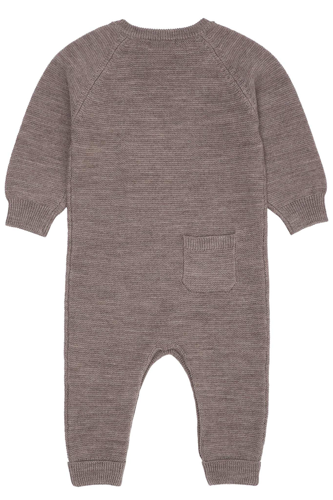 MERINO BABY FULL BODY IN GARTER STITCH - NATURAL MEL