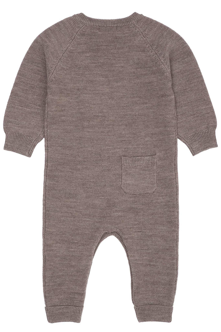 MERINO BABY FULL BODY IN GARTER STITCH - NATURAL MEL