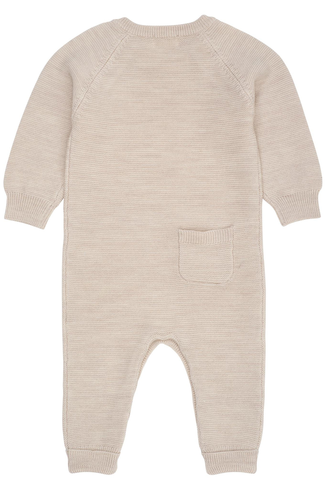 MERINO BABY FULL BODY IN GARTER STITCH - PALE CREAM MEL