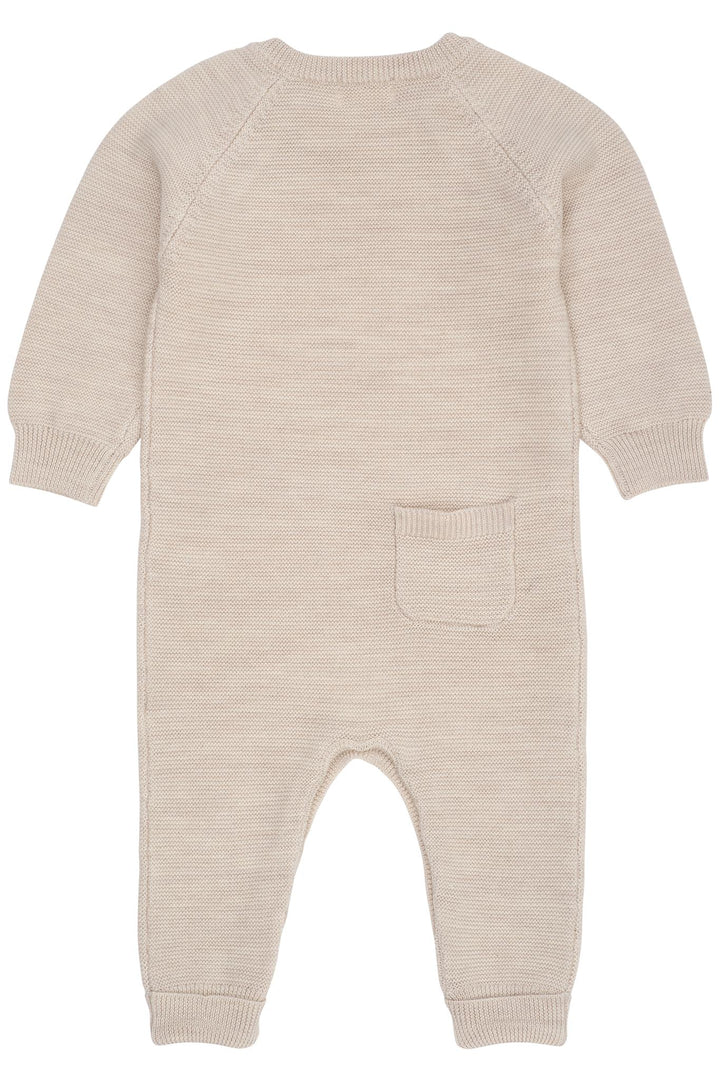 MERINO BABY FULL BODY IN GARTER STITCH - PALE CREAM MEL