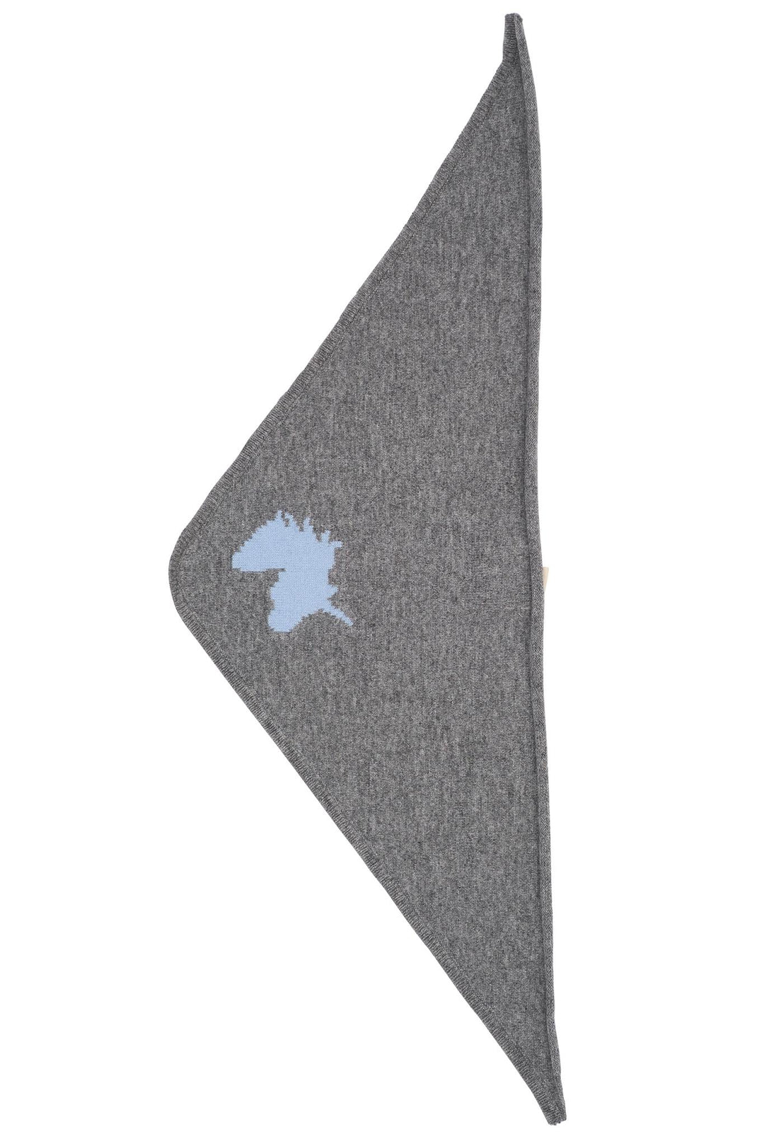 CASHMERE ICON SCARF - DK GREY MEL./BLUE
