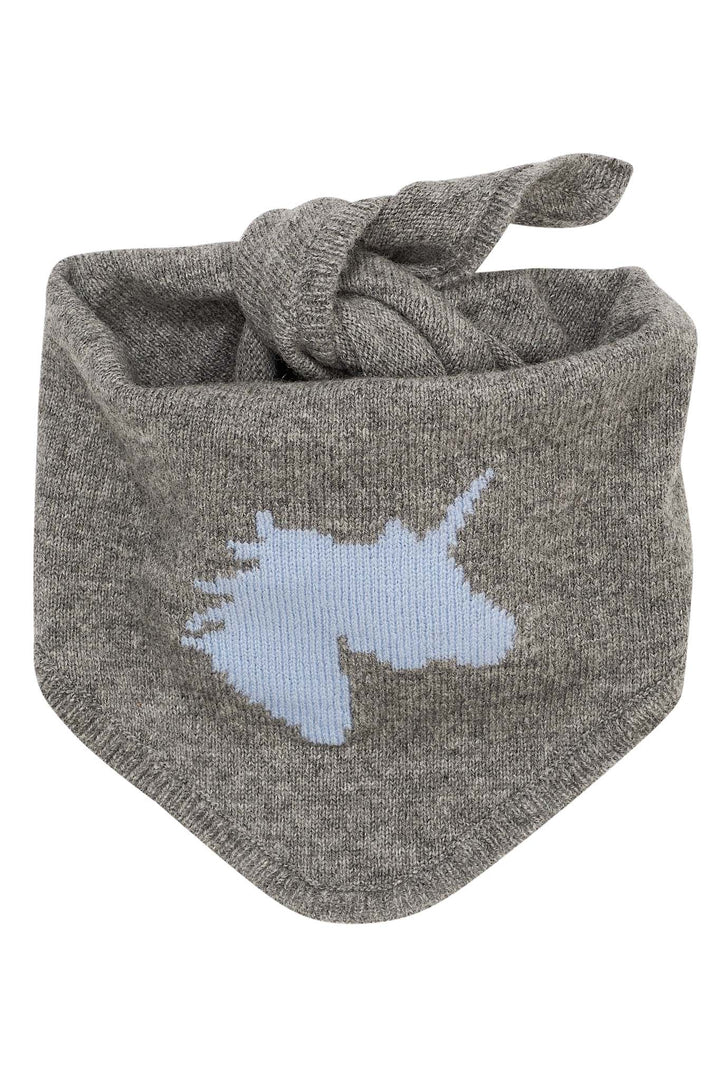 CASHMERE ICON SCARF - DK GREY MEL./BLUE