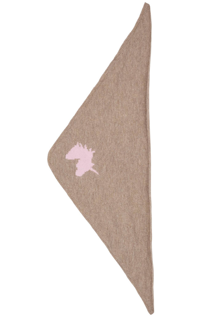 CASHMERE ICON SCARF - SAND/BUBBLEGUM