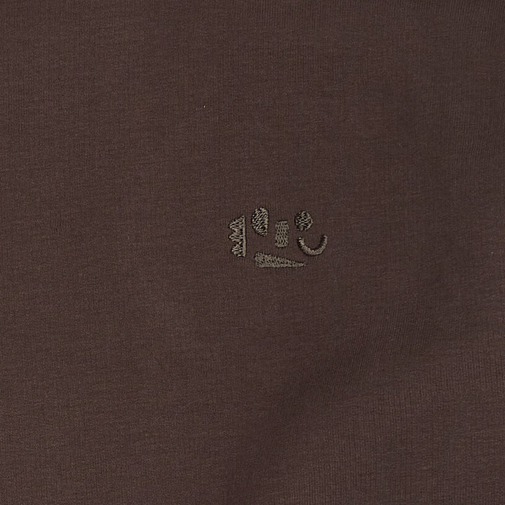 CLASSIC SWEATSHIRT W. LOGO EMB. - BROWN MEL