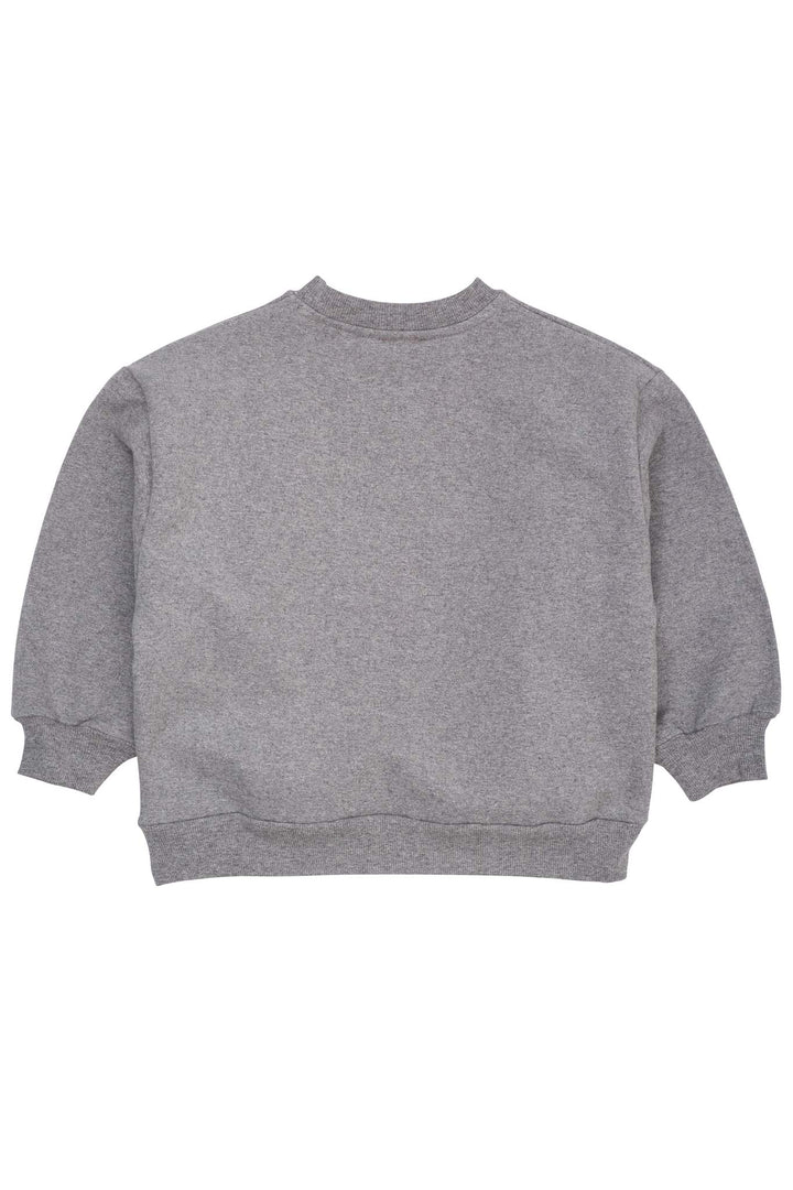 CLASSIC SWEATSHIRT W. LOGO EMB. - DK GREY MEL