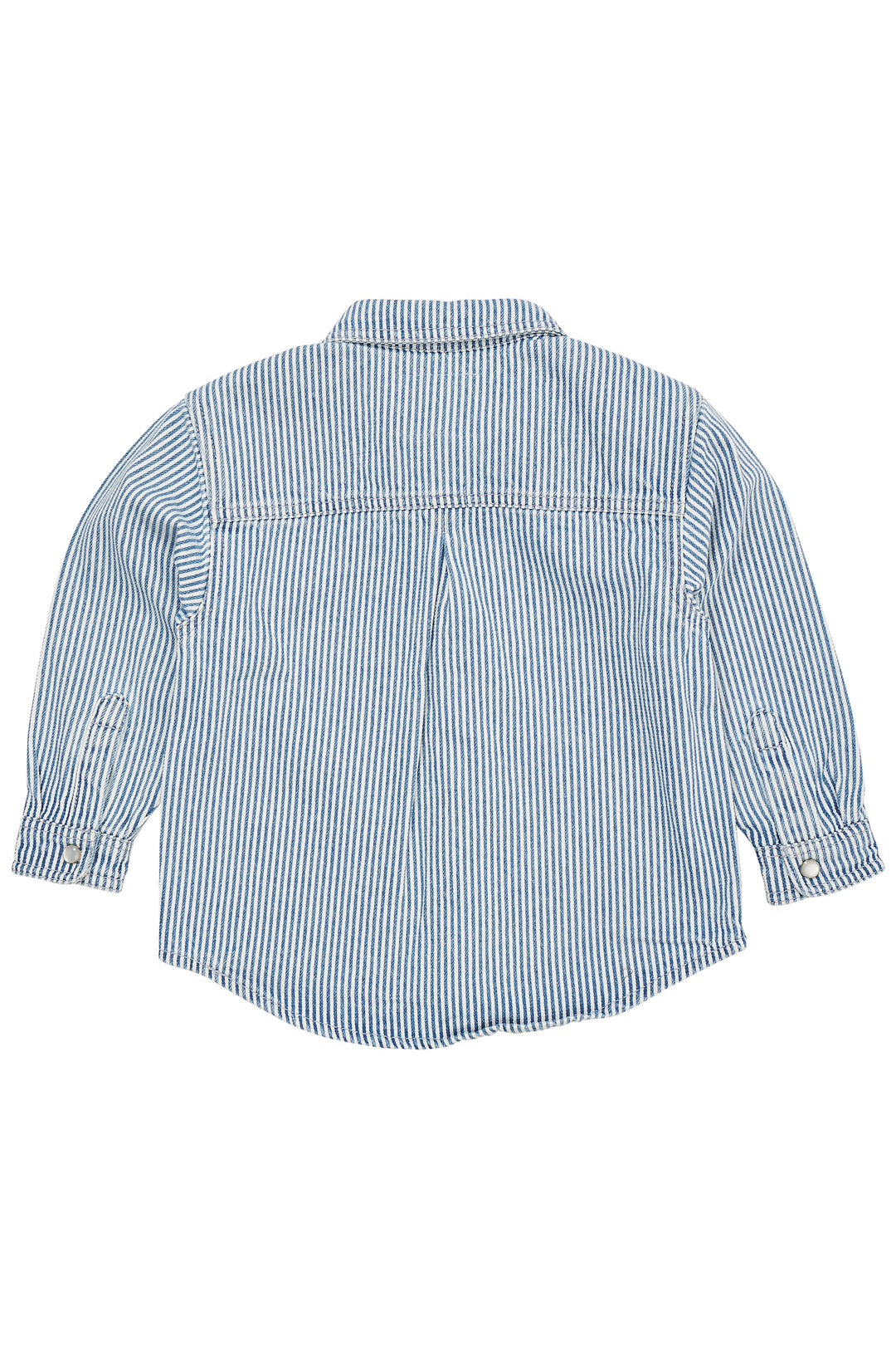 Y/D STRIPE TWILL OVERSHIRT - DENIM BLUE STRIPE
