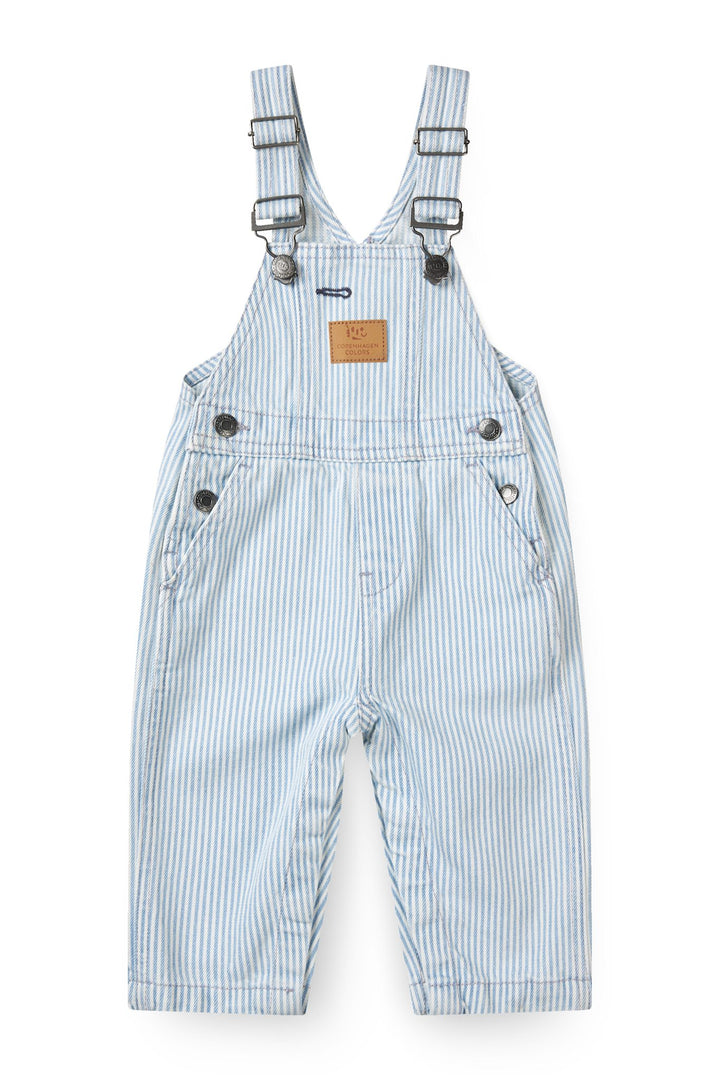 Y/D TWILL BABY OVERALLS - DENIM LT. BLUE STRIPE