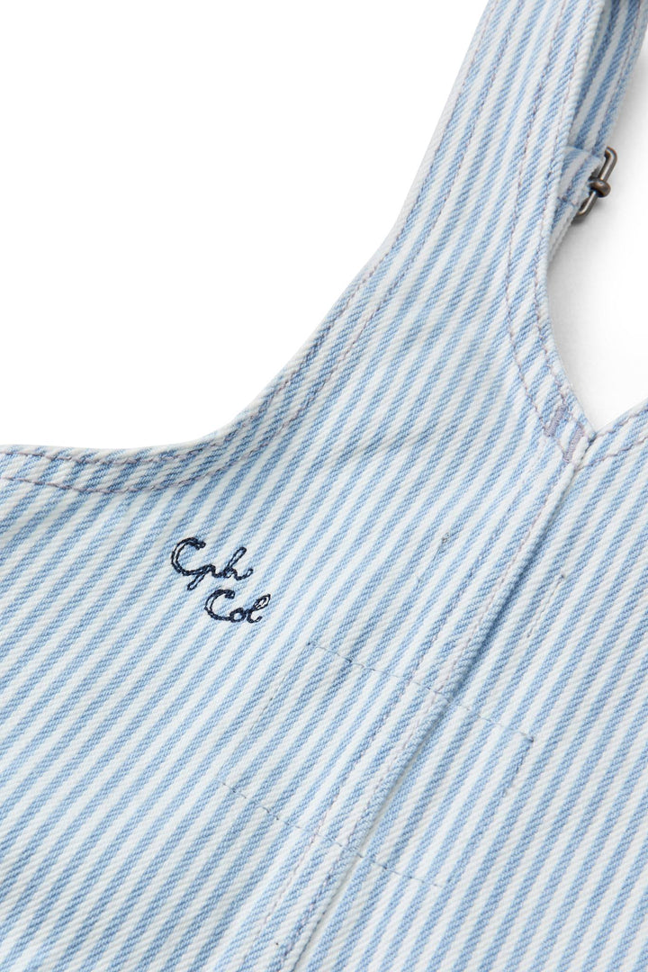 Y/D TWILL BABY OVERALLS - DENIM LT. BLUE STRIPE