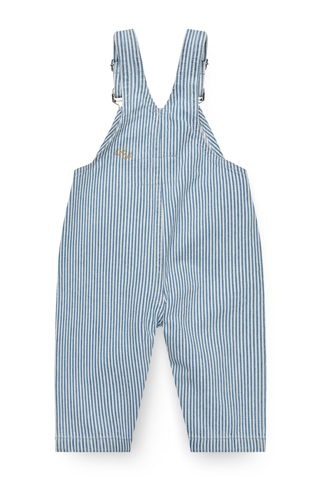 Y/D TWILL BABY OVERALLS - DENIM BLUE STRIPE