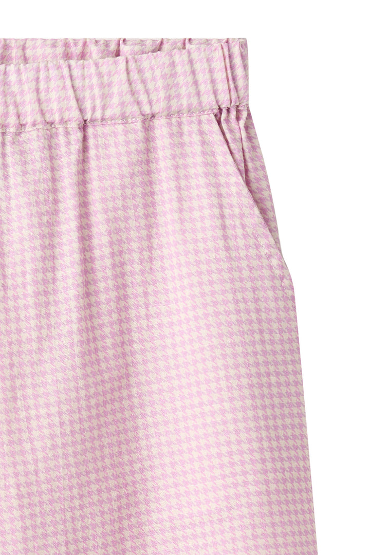 HOUNDSTOOTH PANT W. ADJ WAIST - SYRINGA COMB