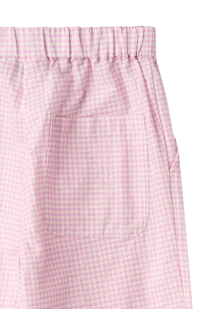 HOUNDSTOOTH PANT W. ADJ WAIST - SYRINGA COMB