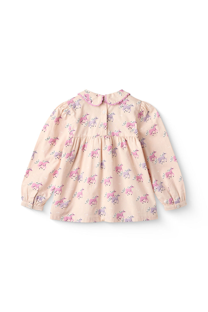 UNICORN BLOUSE W. COLLAR - UNICORN COMB