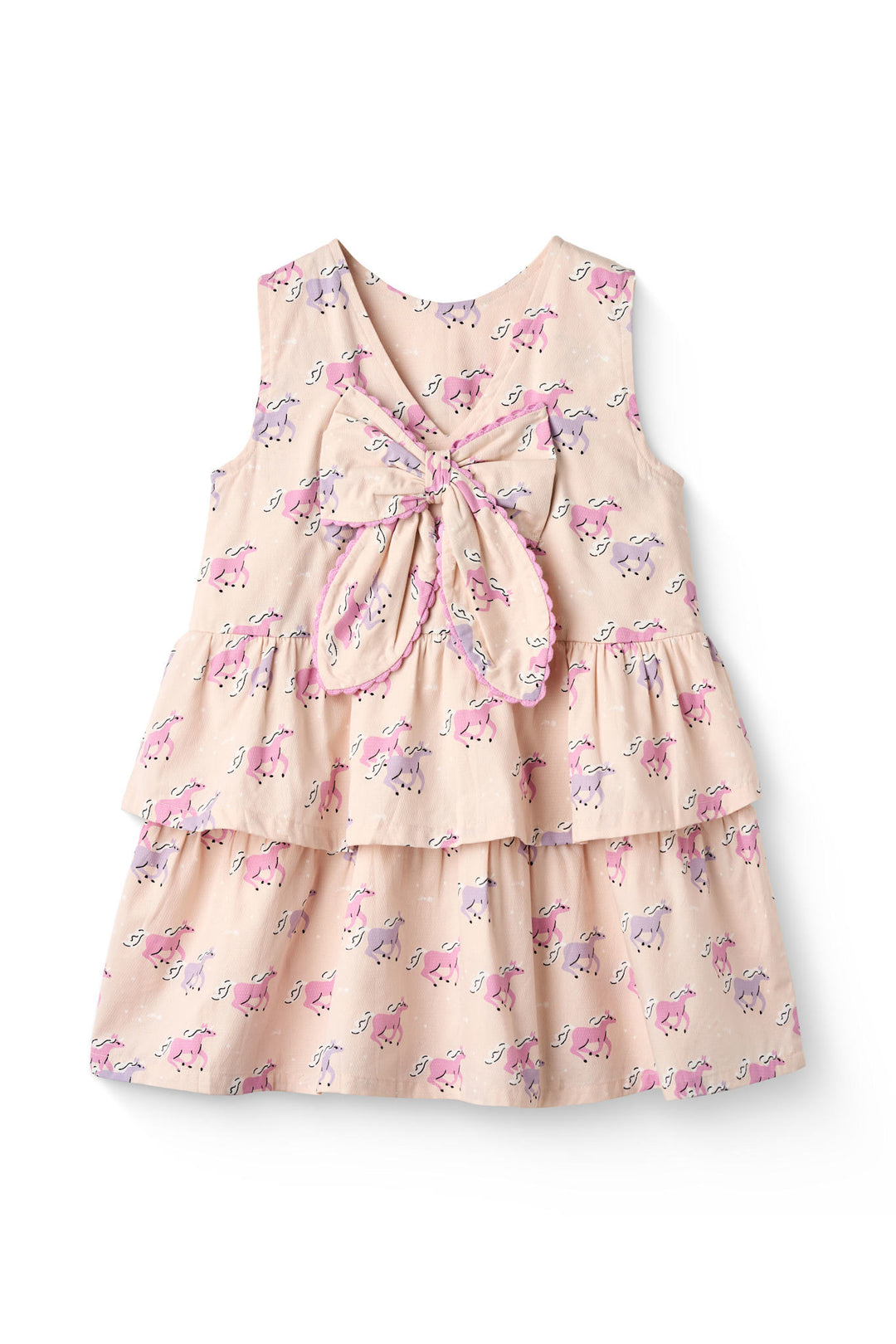 UNICORN DRESS W. RUFFLE & BOW - UNICORN COMB