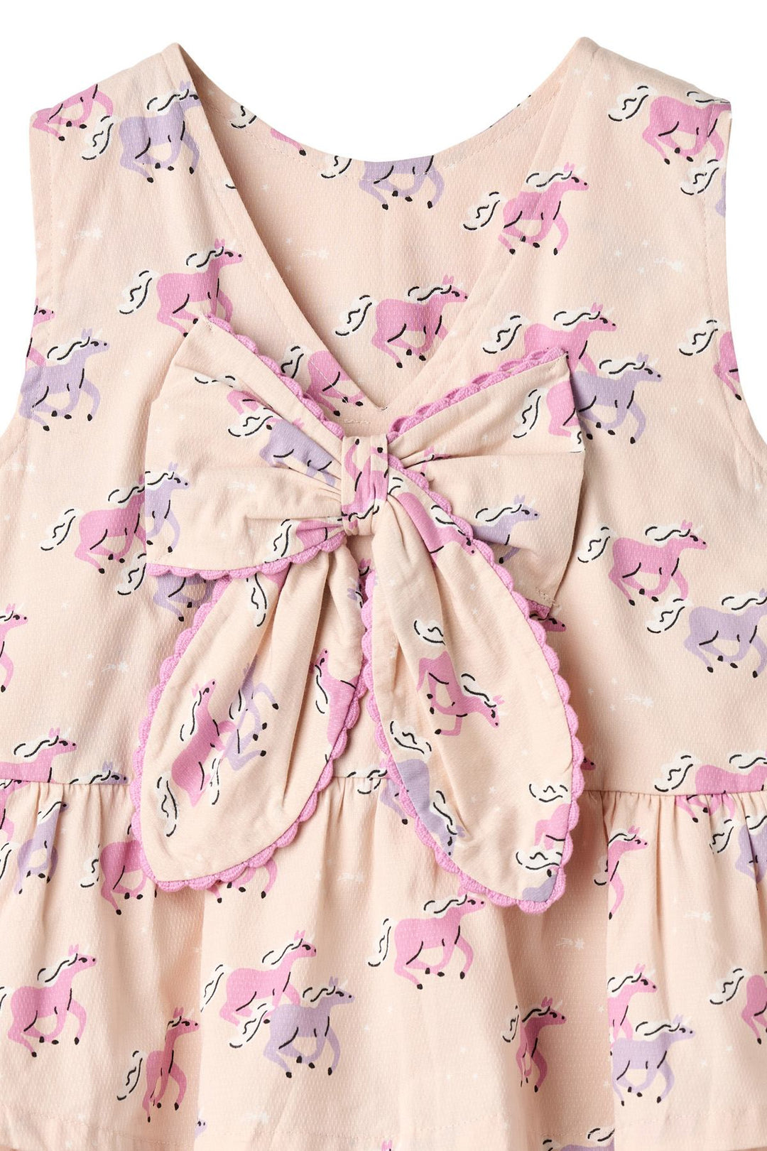 UNICORN DRESS W. RUFFLE & BOW - UNICORN COMB