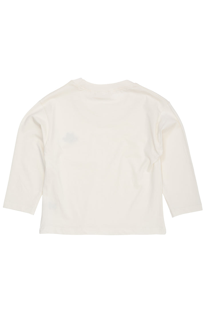 LS T-SHIRT W. RED COWBOY HAT - CREAM