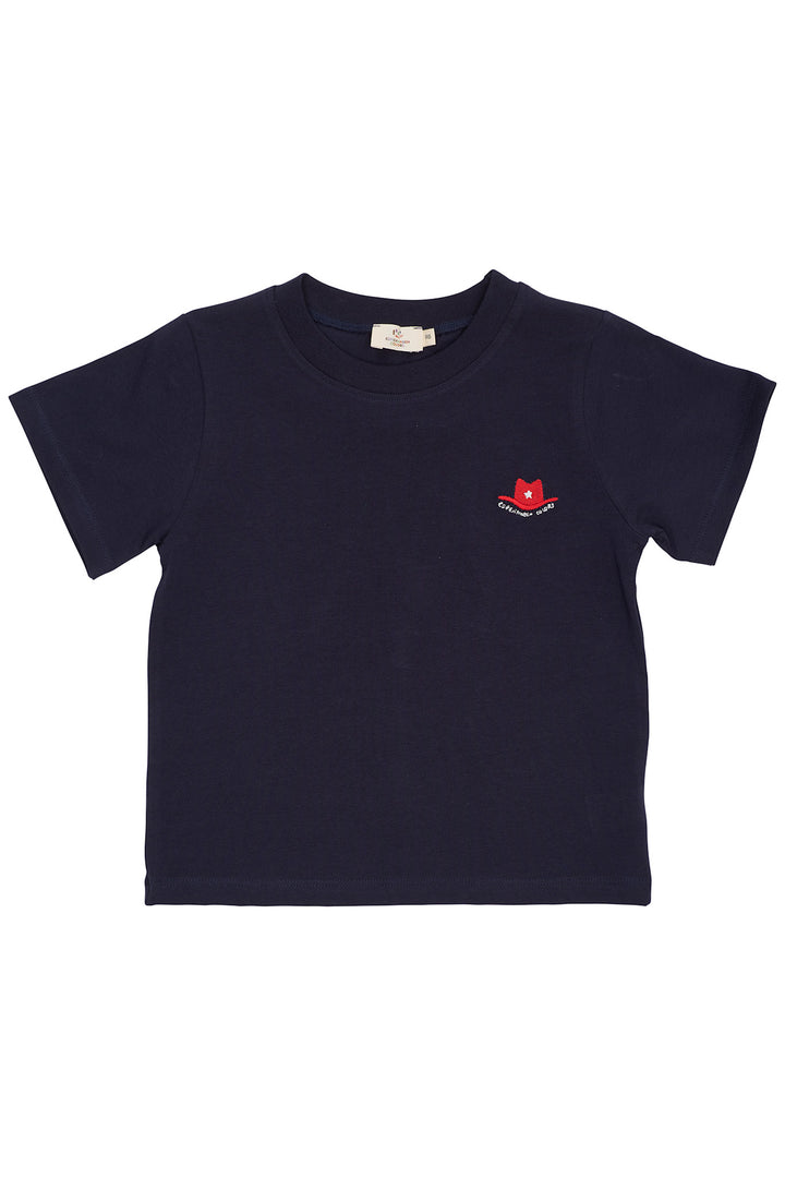 SS T-SHIRT W. RED COWBOY HAT - NAVY