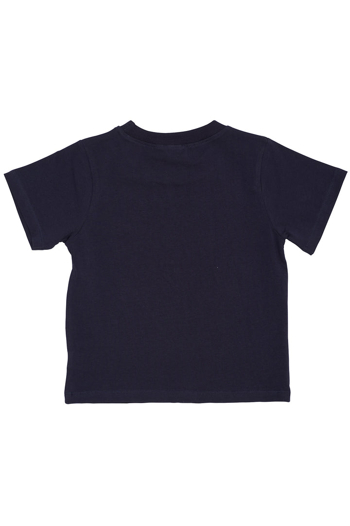 SS T-SHIRT W. RED COWBOY HAT - NAVY