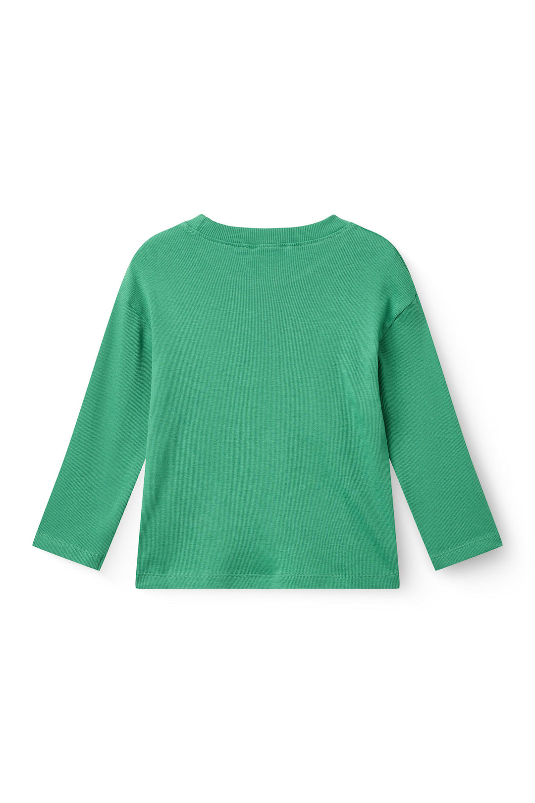 MODAL RIB LS BLOUSE W. DROP SHOULDER - SHARP GREEN
