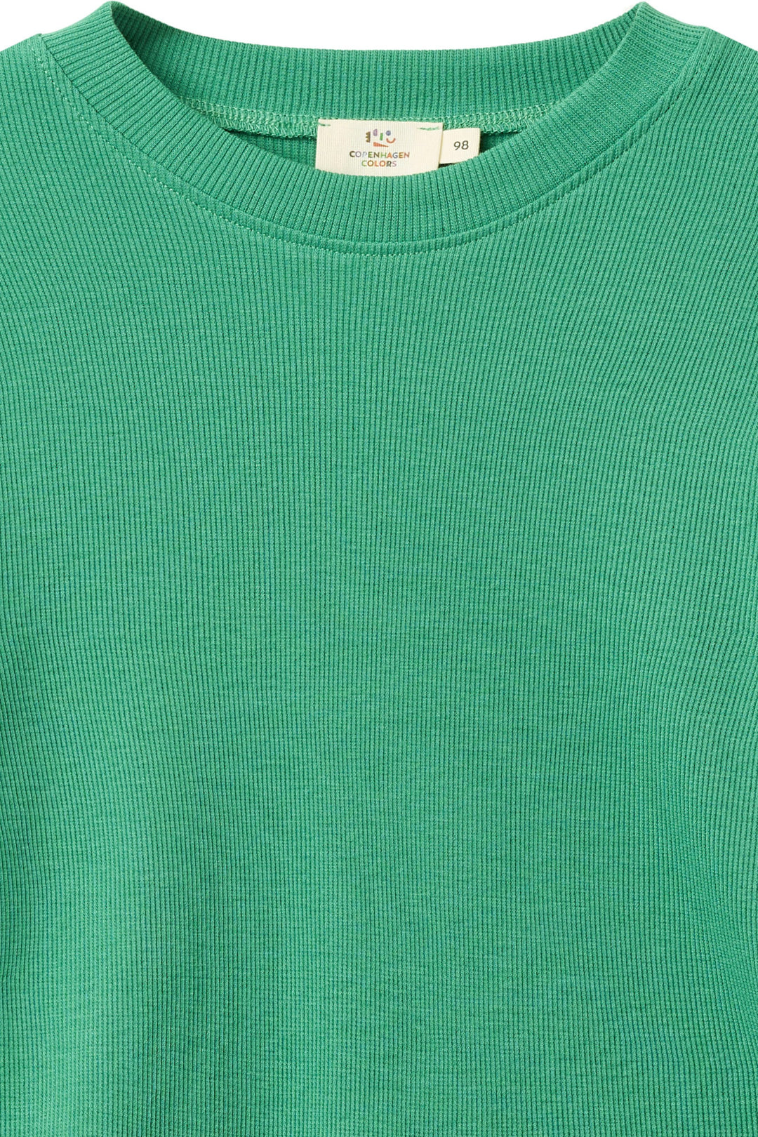 MODAL RIB LS BLOUSE W. DROP SHOULDER - SHARP GREEN
