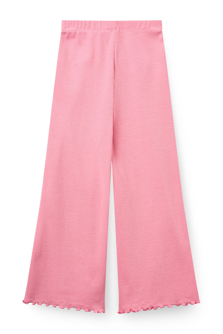 Modal Rib Wide Pants - Blossom Pink