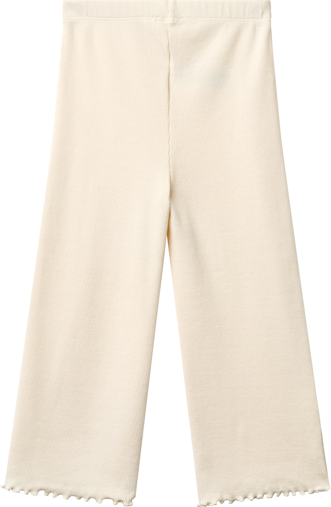 MODAL RIB WIDE PANTS - CREAM