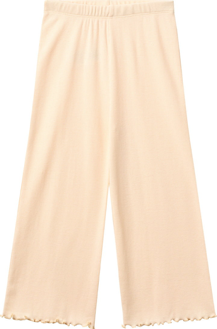 MODAL RIB WIDE PANTS - DUSTY ROSE