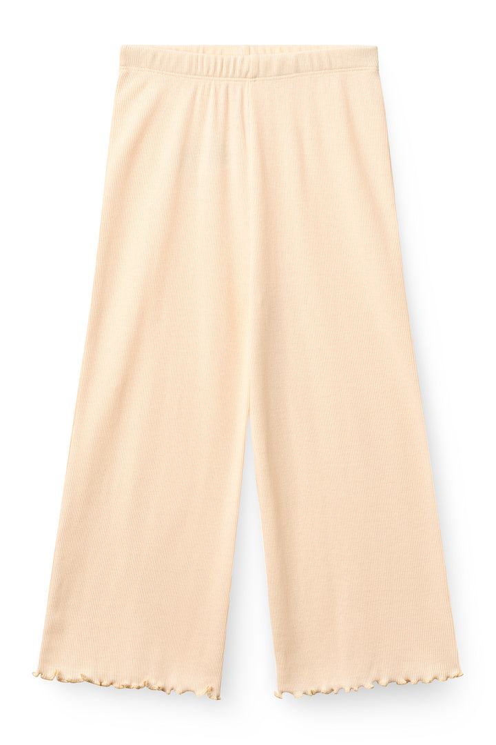 MODAL RIB WIDE PANTS - DUSTY ROSE