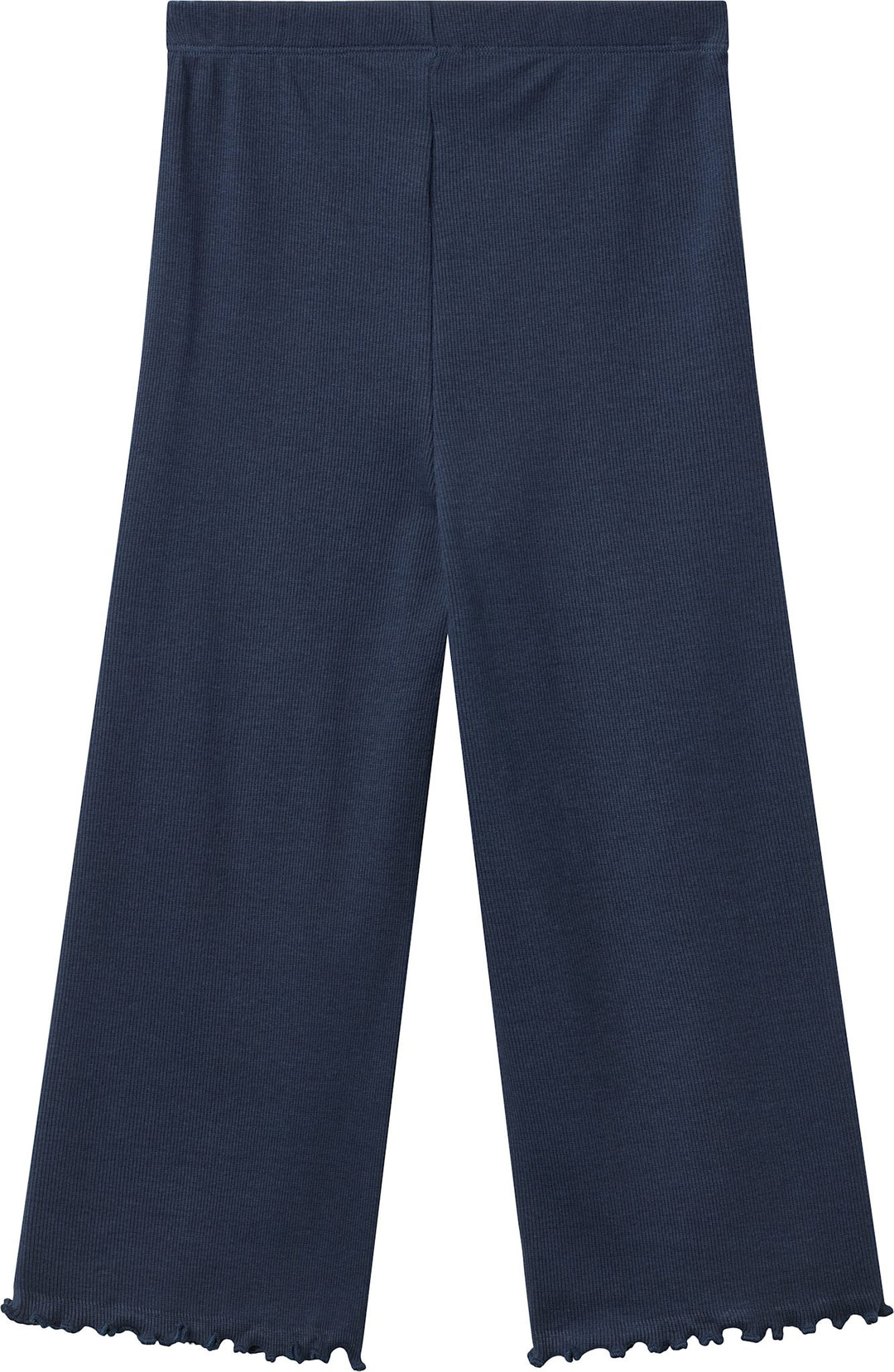 MODAL RIB WIDE PANTS - NAVY