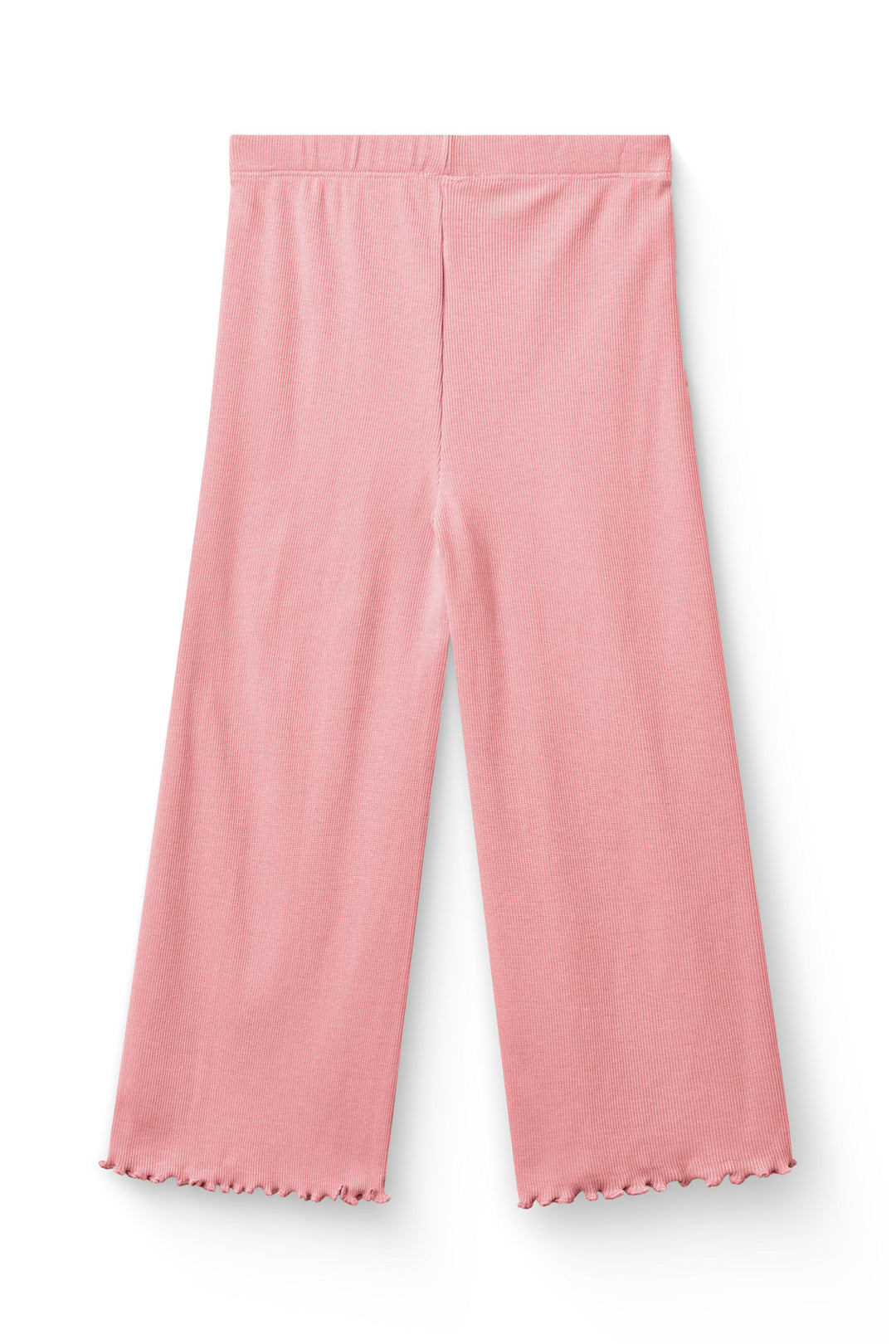 MODAL RIB WIDE PANTS - PINK