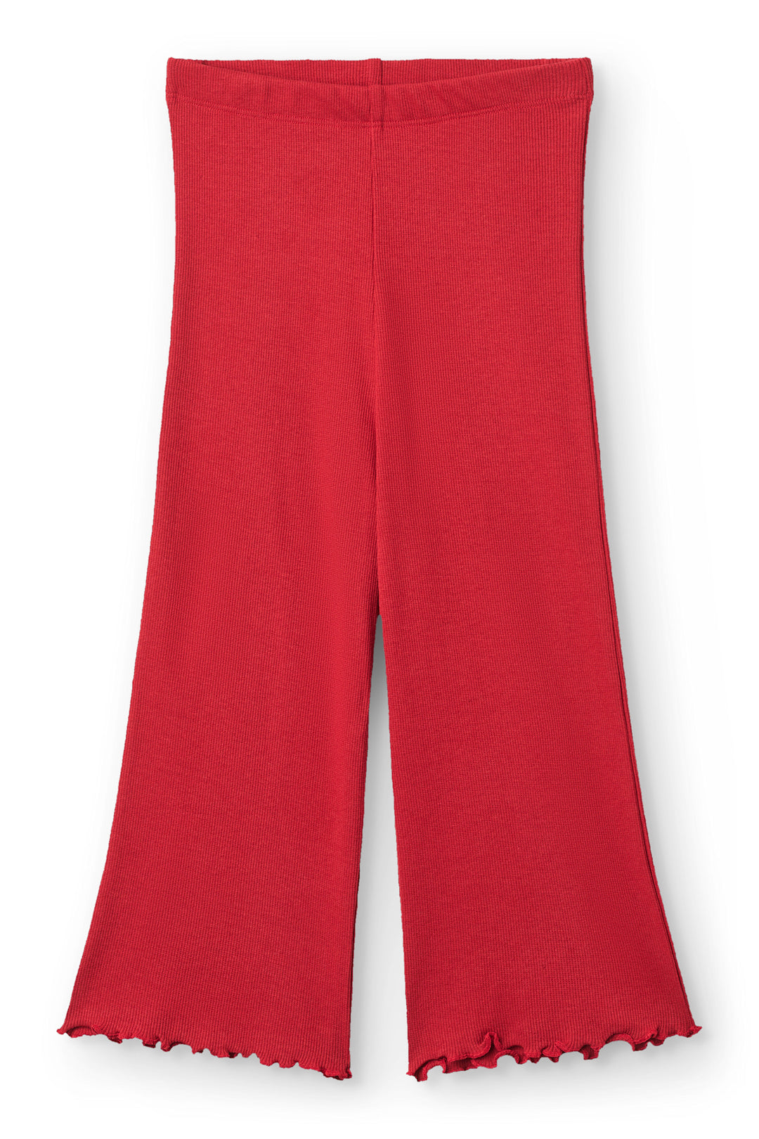 Modal Rib Wide Pants - Red