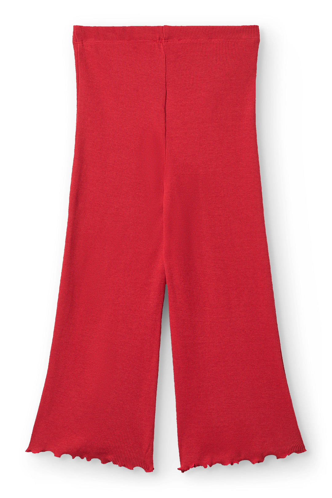 Modal Rib Wide Pants - Red
