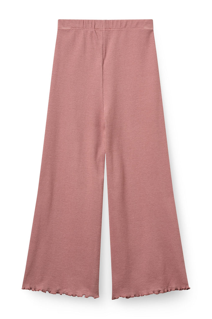 Modal Rib Wide Pants - Winter Rose