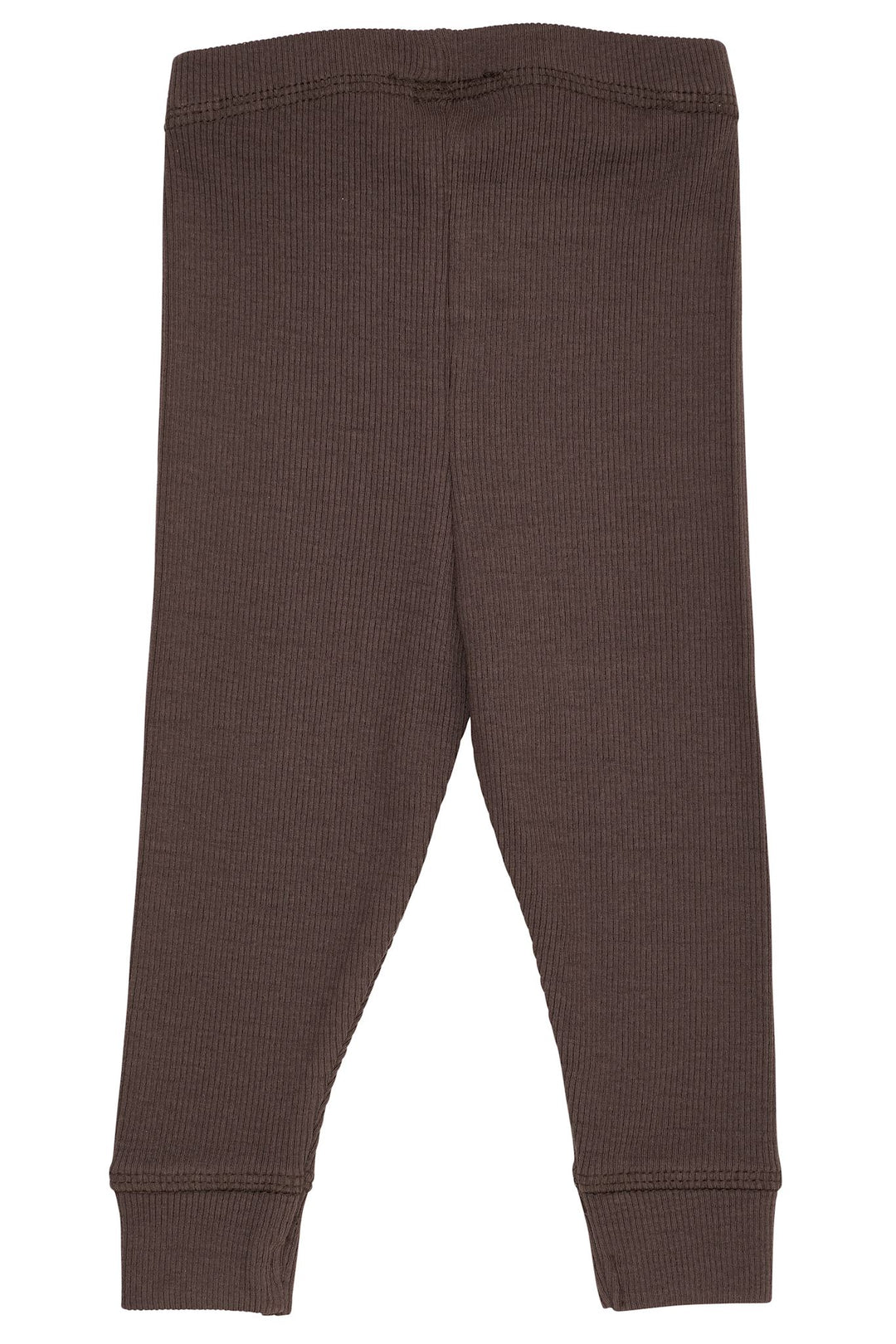 MODAL RIB LEGGINGS - DK BROWN