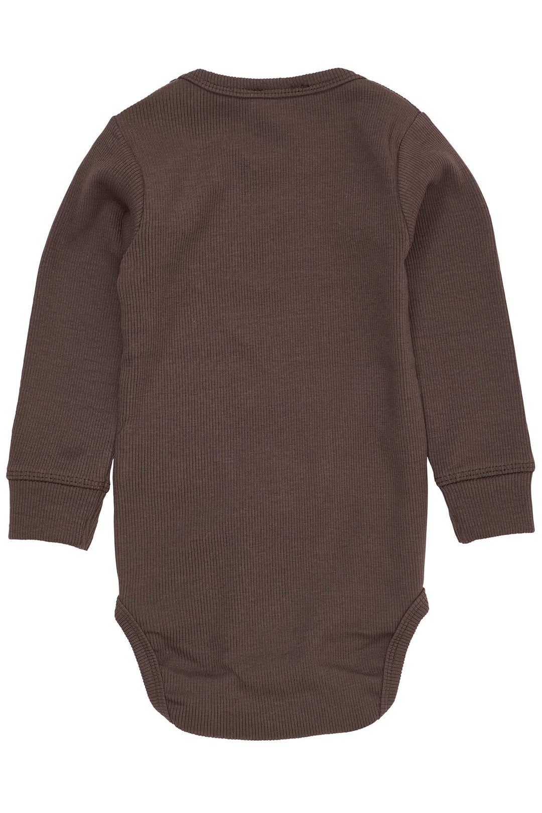 MODAL RIB LS BODY - DK BROWN
