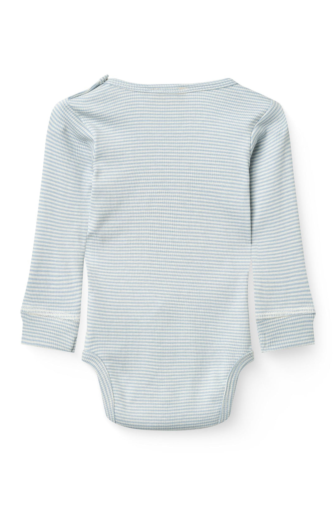 MODAL RIB LS BODY - DUSTY BLUE/CREAM STRIPE