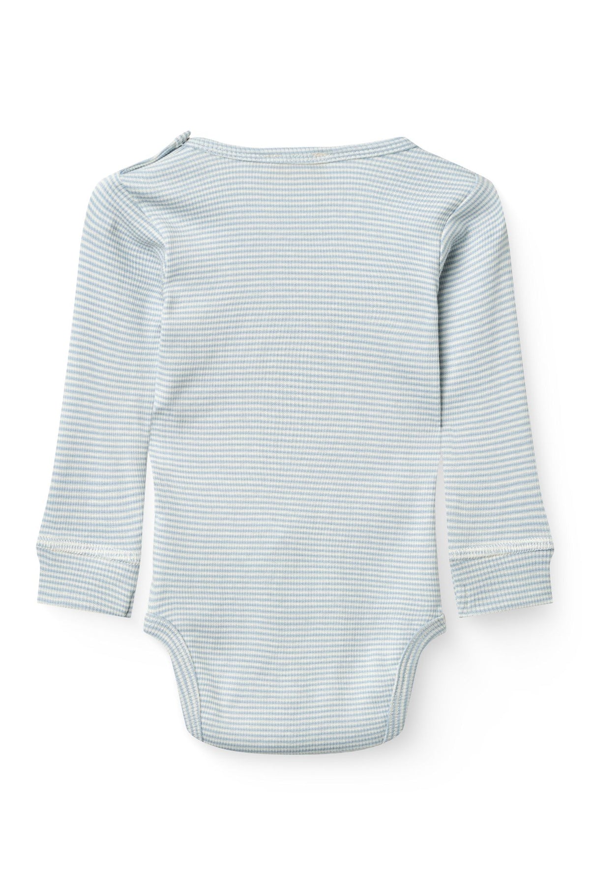 MODAL RIB LS BODY - DUSTY BLUE/CREAM STRIPE – COPENHAGEN COLORS COM