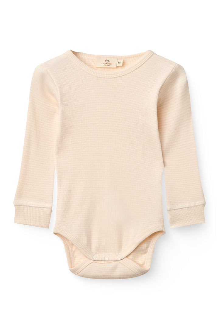 MODAL RIB LS BODY - DUSTY ROSE/CREAM STRIPE