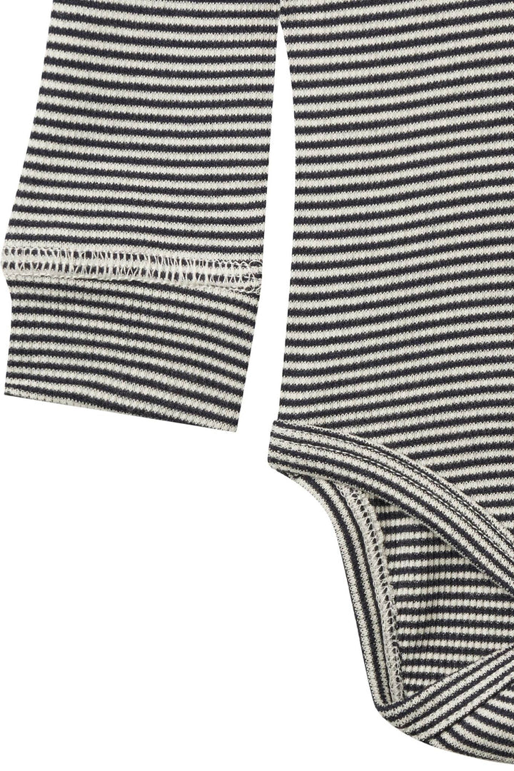 MODAL RIB LS BODY - NAVY/CREAM STRIPE